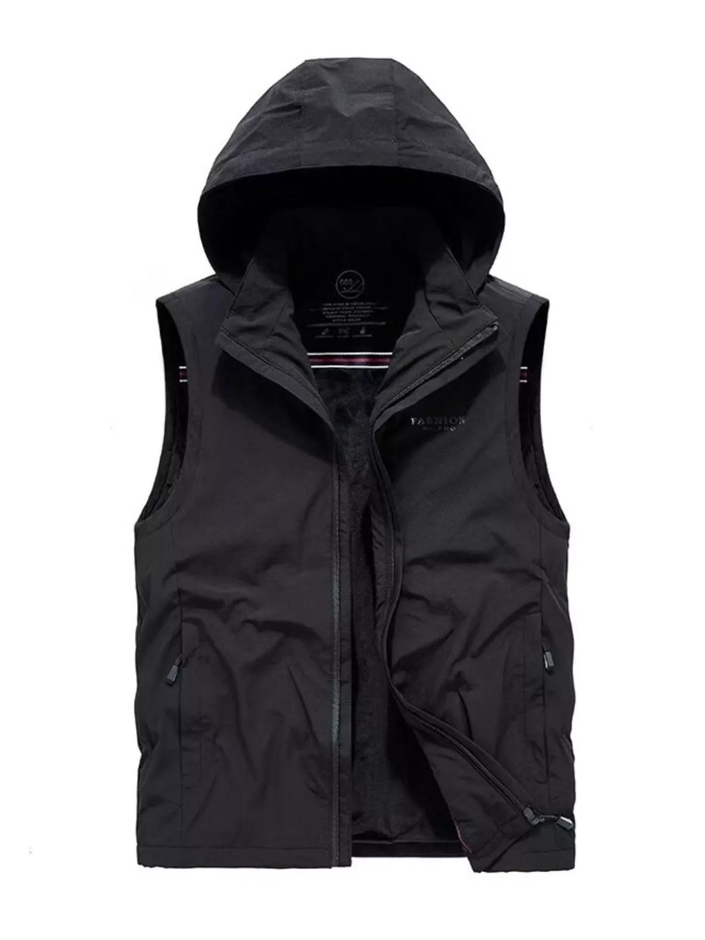 Men's Regular and Plus Size Hooded Zip Up Vest