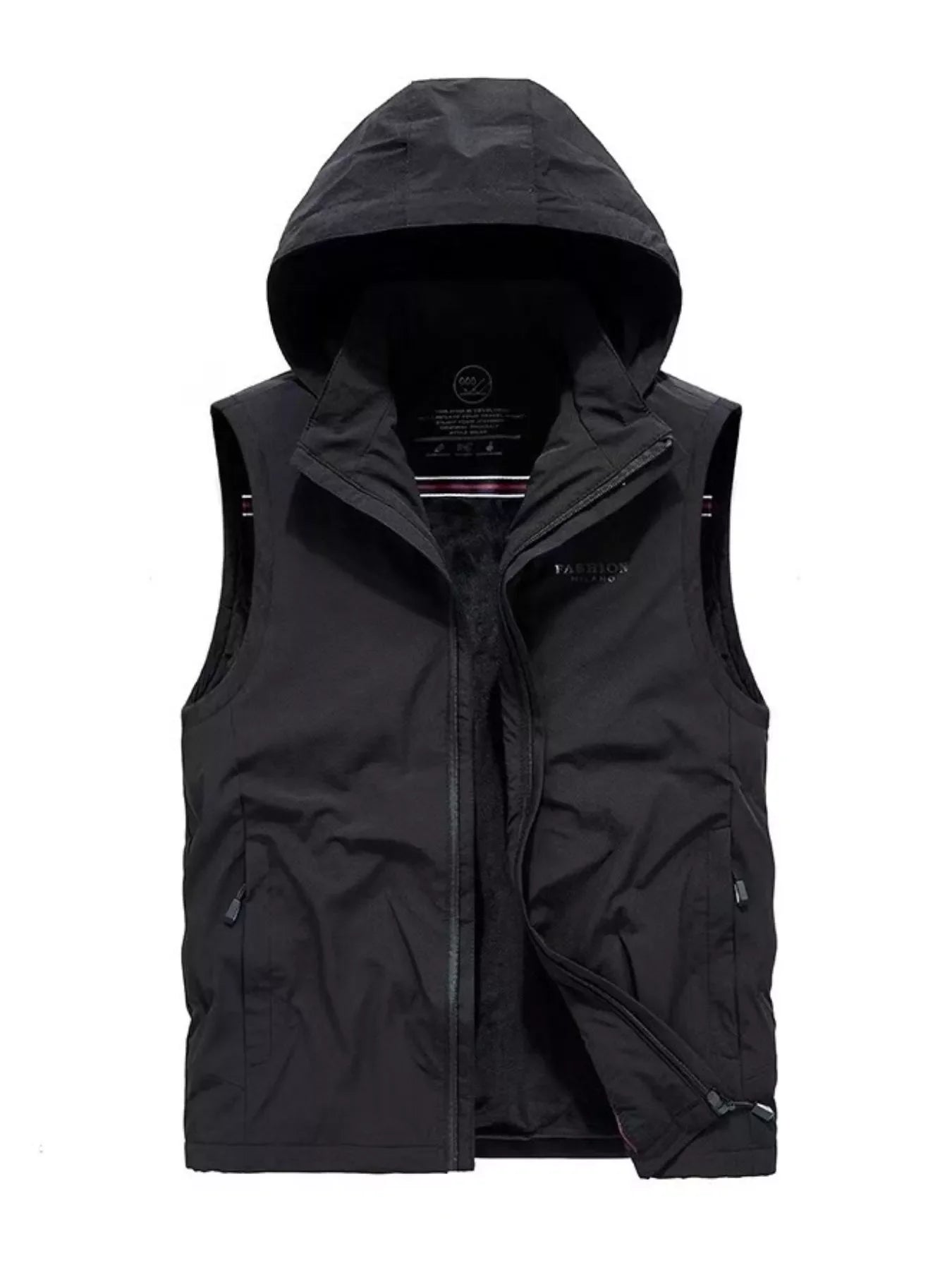 Men's Regular and Plus Size Hooded Zip Up Vest