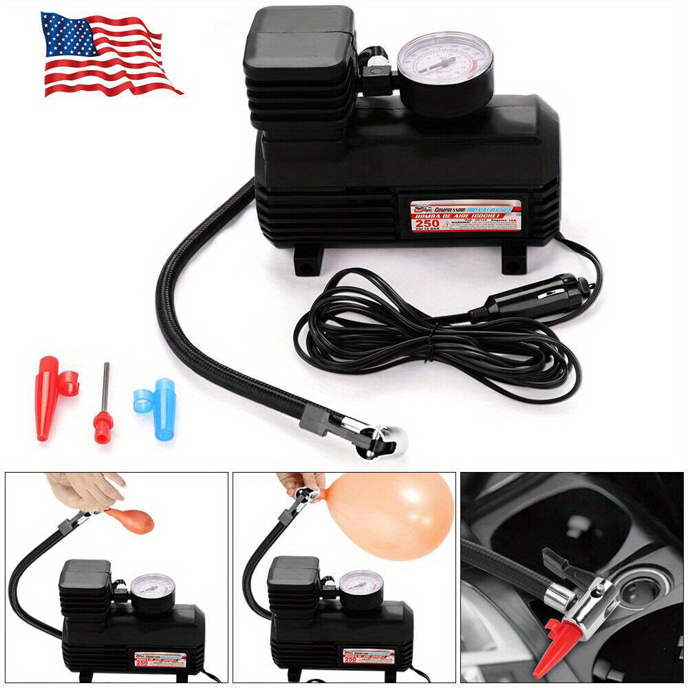 Portable Auto Tire Inflator 12V Air Compressor