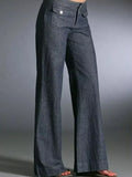 High-Waisted Wide-Leg Wash Jeans Regular and Plus Size