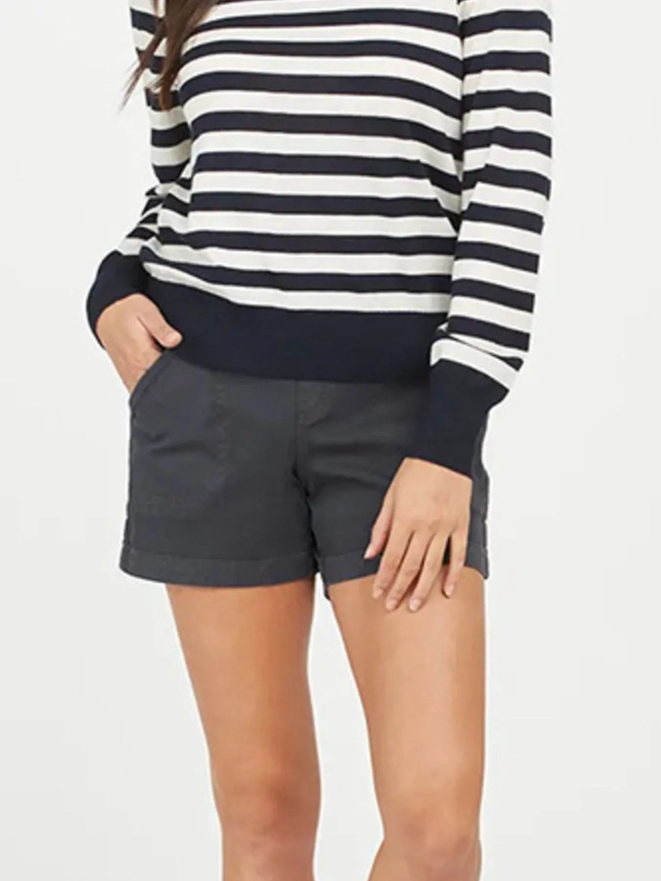 Vintage Washed Denim Shorts with Pockets