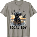 Local Boy Black Lab Hunting Dog Vintage Sunset T-Shirt
