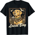 Local Boy Yellow Lab Hunting Dog Marsh Scene Sunset Vintage T-Shirt