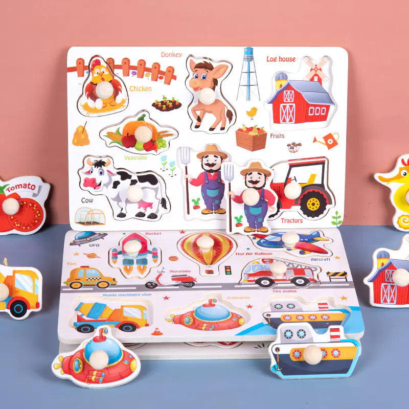 Wooden 3D Animal Puzzle Toy for Early Learning