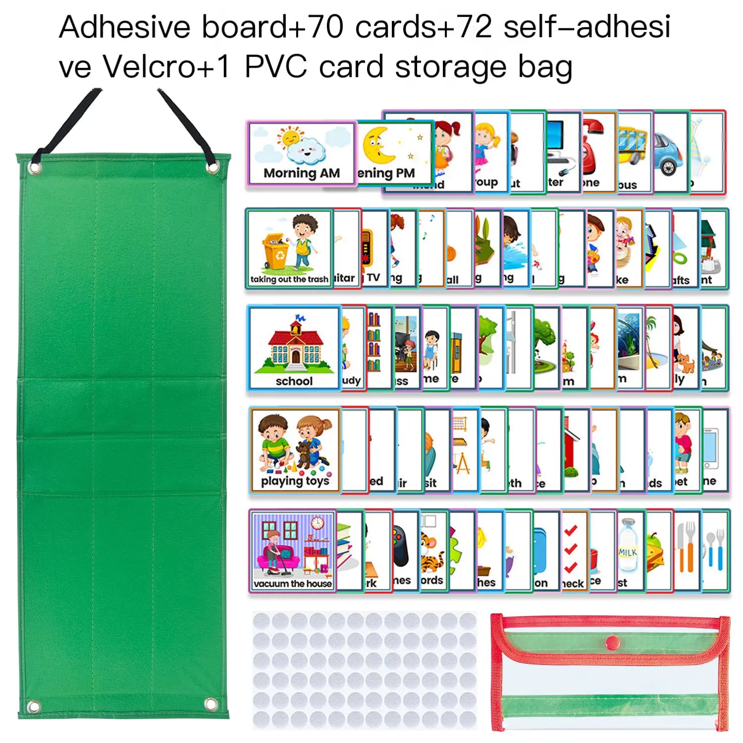 Kids Daily Chores Visual Schedule Calendar Board