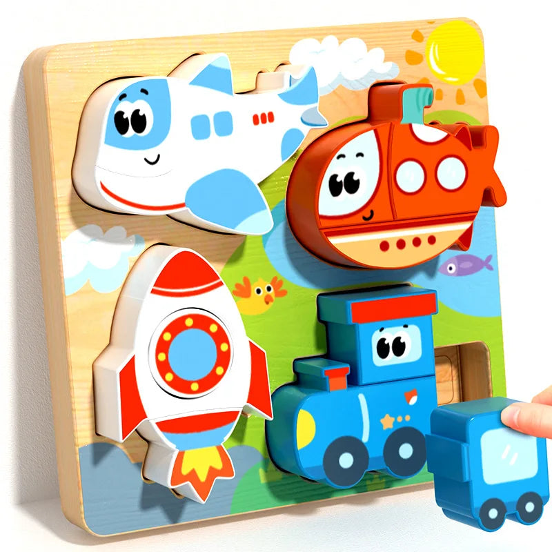 Wooden Puzzles Montessori Educational Learning Toys