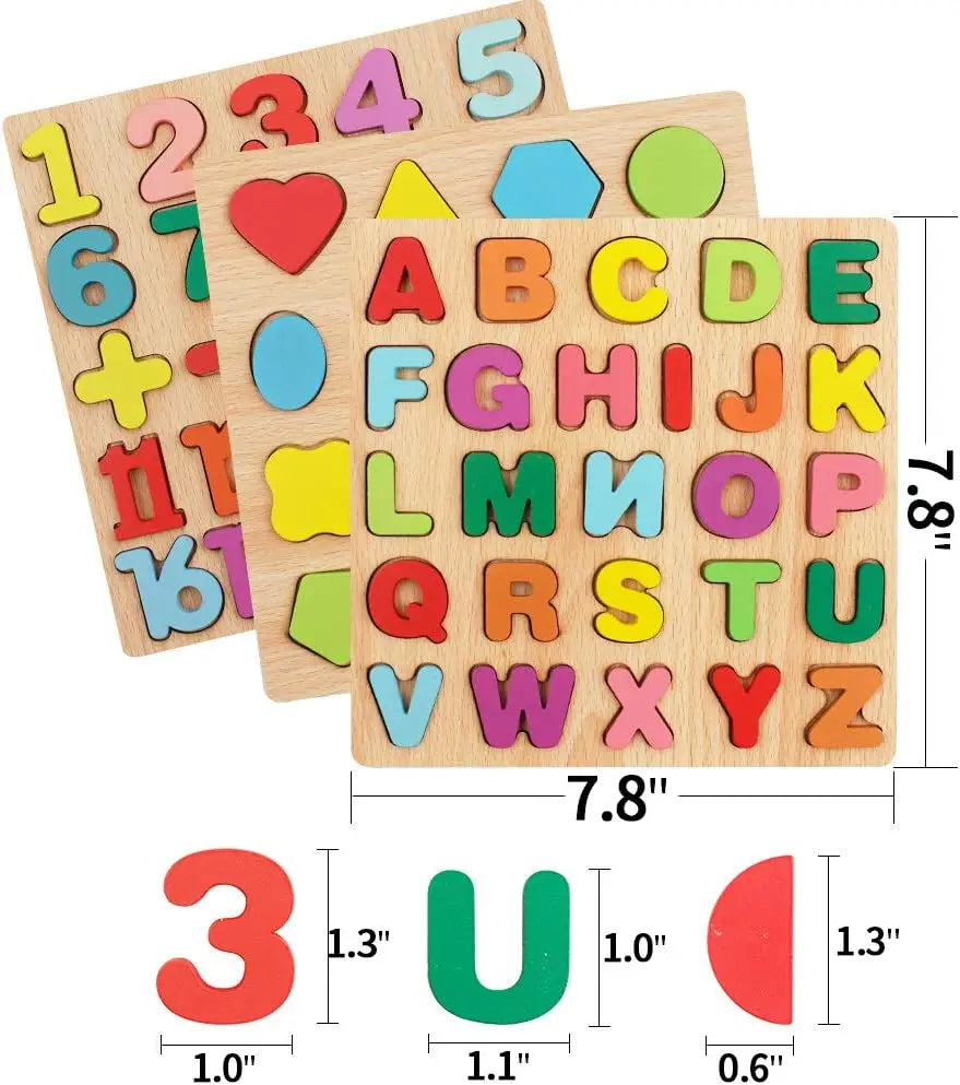 Wooden Puzzles Montessori Educational Learning Toys