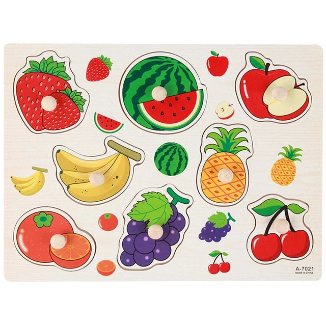 Wooden Puzzles Montessori Educational Learning Toys