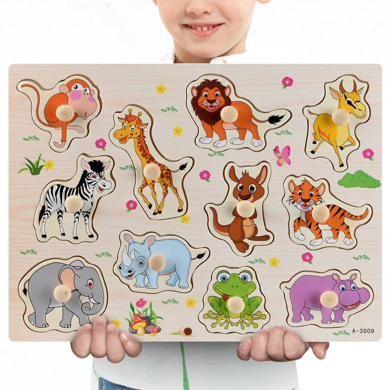 Wooden Puzzles Montessori Educational Learning Toys