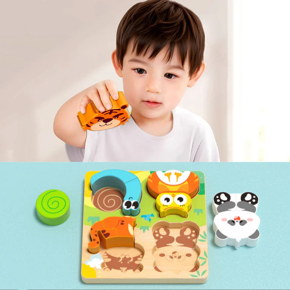 Wooden Puzzles Montessori Educational Learning Toys