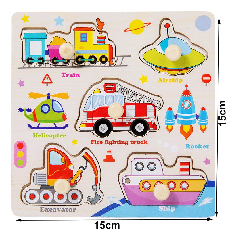 Wooden Puzzles Montessori Educational Learning Toys