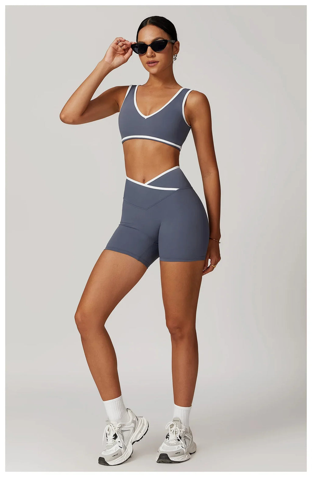 Yoga Set 2 Pieces Workout Outfits Fitness Sportswear Gym Tracksuit High Waist Leggings Sports Bra Athletic Wear Women Clothes