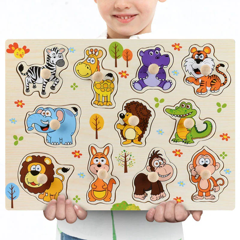 Wooden Puzzles Montessori Educational Learning Toys
