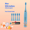 Children's Electric Toothbrush Cartoon Kids With Replacement Head Ultrasonic  IPX7 Waterproof Rechargeable Sonic Toothbrush