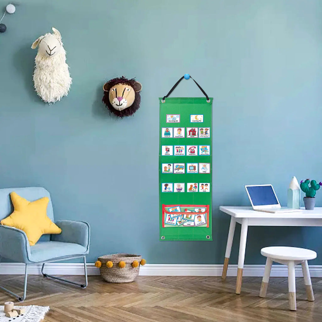 Kids Daily Chores Visual Schedule Calendar Board
