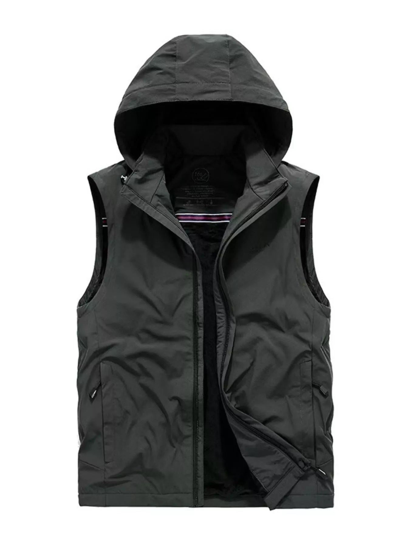 Men's Regular and Plus Size Hooded Zip Up Vest